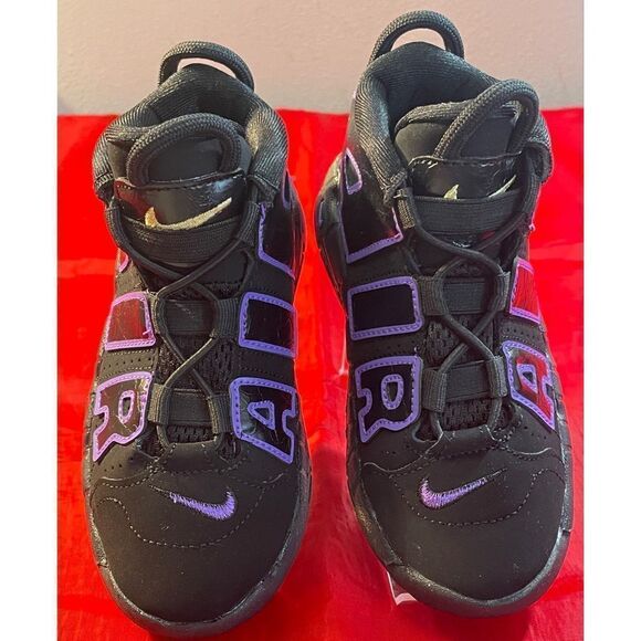 NIKE AIR MORE UPTEMPO  GS PURPLE  BLAST SIZE 10C Toddler DX5954-001. NEW - Picture 1 of 9